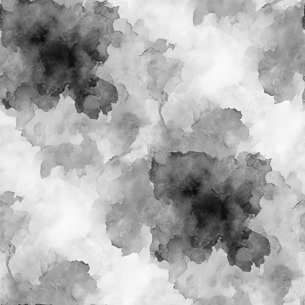 Monochromatic gray Rorschach wallpaper with a mistform effect.
