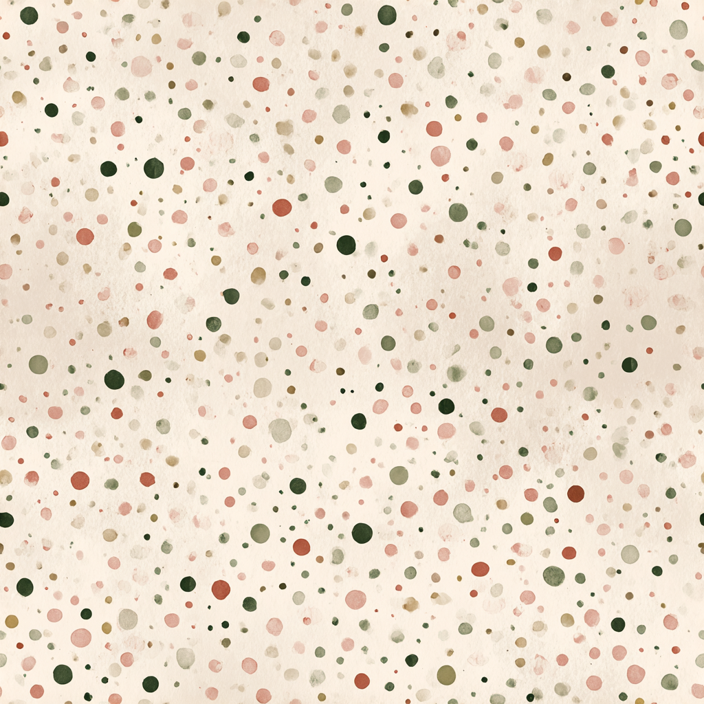 Confetti Garden Wallpaper with colorful dots pattern on textured beige background.